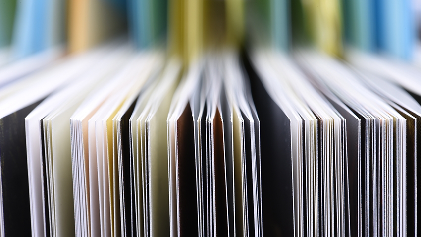Image of stacked publications